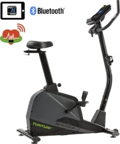 Tunturi Star Fit E100 HR I Plus Hometrainer - Ergometer - Fitnessfiets - Bluetooth - 21 Trainingsprogramma's - 16 Weerstandniveaus - Kleur: Zwart -Tunturi 1004x1200