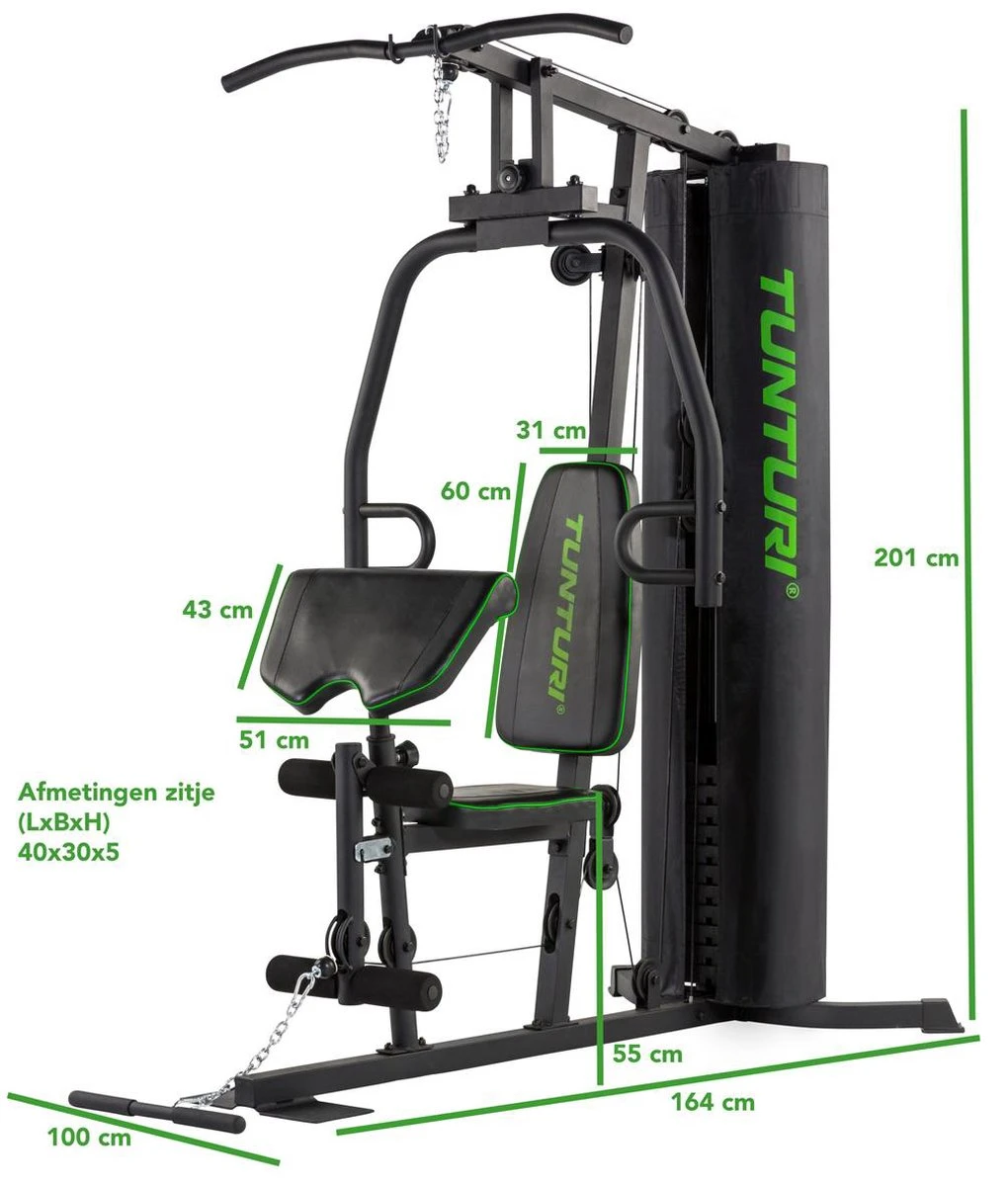 Tunturi HG20 - Krachtstation - Home Gym - Fitness Krachtstation Voor Thuis - Voor De Beginnende En Gevorderde Sporter - Incl. Gratis Fitness App 11 Tunturi HG20 - Krachtstation - Home Gym - Fitness Krachtstation Voor Thuis - Voor De Beginnende En Gevorderde Sporter - Incl. Gratis Fitness App - Afbeelding 9