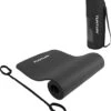 Tunturi Fitnessmat Met Draagtas - Yogamat - Sportmat Gemaakt Van Zacht NBR Materiaal - 180 X 60 X 1,5cm - Zwart - Incl. Gratis Fitness App -Tunturi 1094x1200