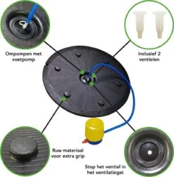 Tunturi Balanstrainer Pro Met Handvatten - Balanskussen Met Resistance Band Set - Balansbal Incl. Meegeleverde Voetpomp - Incl. Gratis Fitness App -Tunturi 1182x1200 1