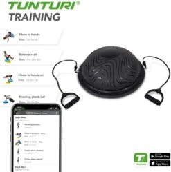 Tunturi Balanstrainer Pro Met Handvatten - Balanskussen Met Resistance Band Set - Balansbal Incl. Meegeleverde Voetpomp - Incl. Gratis Fitness App -Tunturi 1188x1200 14
