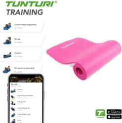 Tunturi Fitnessmat - Yogamat - Sportmat Gemaakt Van Zacht NBR Materiaal - 180 X 60 X 1,5cm - Roze - Incl. Gratis Fitness App 13 Tunturi Fitnessmat - Yogamat - Sportmat Gemaakt Van Zacht NBR Materiaal - 180 X 60 X 1,5cm - Roze - Incl. Gratis Fitness App -Tunturi 1188x1200 17