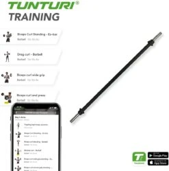 Tunturi Halterstang - Aerobic Pump Stang - 130 Cm - 30mm - Incl. Gratis Fitness App -Tunturi 1188x1200 32