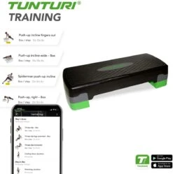 Tunturi Aerobic Step Easy - Fitness Step Verstelbaar - Aerobics Stepper - Zwart - Incl. Gratis Fitness App -Tunturi 1188x1200 6