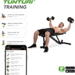 Tunturi UB40 Utility Bench Fitnessbank - Halterbank - Trainingsbank - Buikspierbank - Verstelbaar -Tunturi 1198x1200 5