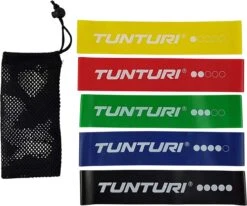 Tunturi Resistance Band Set - Weerstandsbanden - Fitness Elastiek - 5 Stuks - Incl. Gratis Fitness App -Tunturi 1200x1000
