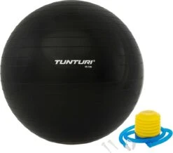 Tunturi Fitness Bal - Yoga Bal Inclusief Pomp - Pilates Bal - Zwangerschaps Bal - 55 Cm - Kleur: Zwart - Incl. Gratis Fitness App -Tunturi 1200x1061