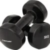 Tunturi Dumbbell Set - 2 X 5,0 Kg - Vinyl - Zwart - Incl. Gratis Fitness App