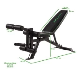 Tunturi UB60 Halterbank Verstelbaar - Fitnessbank Belastbaar Tot 200kg - Trainingsbank, Buikspierbank & Leg Extension In één -Tunturi 1200x1085 2