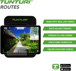 Tunturi Star Fit E100 HR I Plus Hometrainer - Ergometer - Fitnessfiets - Bluetooth - 21 Trainingsprogramma's - 16 Weerstandniveaus - Kleur: Zwart -Tunturi 1200x1134