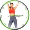 Tunturi Fitness Hoelahoep - Fitness Hoepel - Fitness Hulahoop - 1,8 Kg - Groen/Grijs - Incl. Gratis Fitness App