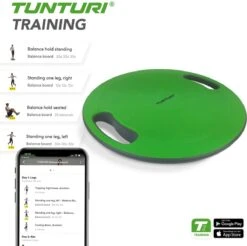 Tunturi Balans Bord - Balance Board - Met Handgrepen - Groen/Zwart - Incl. Gratis Fitness App 12 Tunturi Balans Bord - Balance Board - Met Handgrepen - Groen/Zwart - Incl. Gratis Fitness App -Tunturi 1200x1197 1
