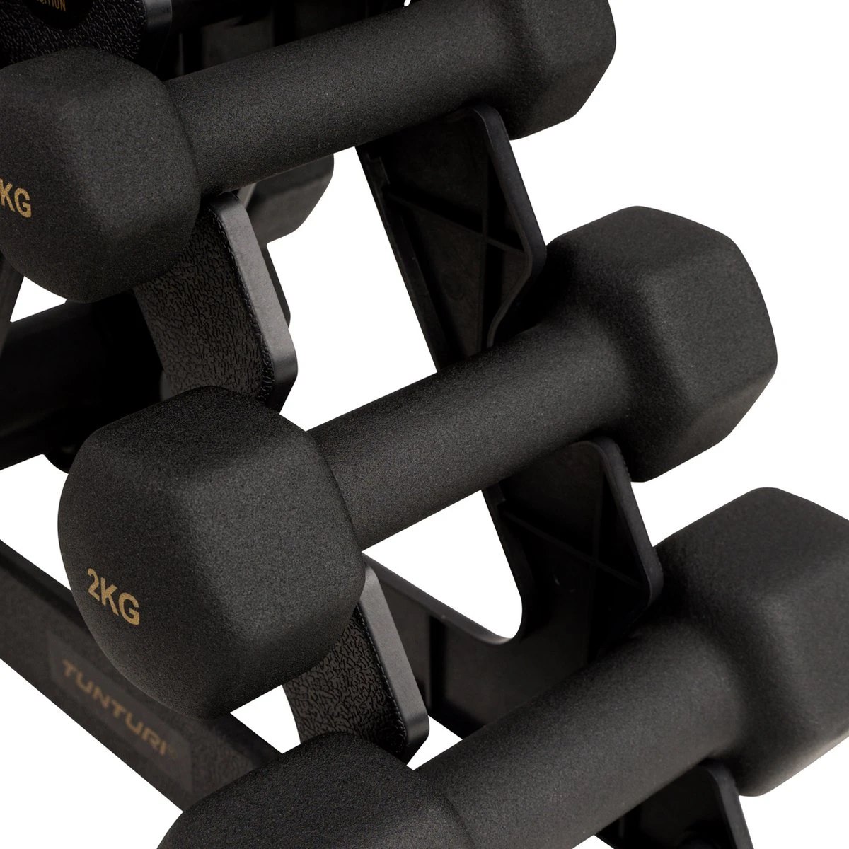 Tunturi Gewichten Centuri - Halterset - Dumbbell Set - Neopreen Dummbbells - 1 T/m 3kg - 3 Paar - Incl. Gratis Fitness App 9 Tunturi Gewichten Centuri - Halterset - Dumbbell Set - Neopreen Dummbbells - 1 T/m 3kg - 3 Paar - Incl. Gratis Fitness App - Afbeelding 7