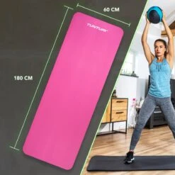 Tunturi Fitnessmat - Yogamat - Sportmat Gemaakt Van Zacht NBR Materiaal - 180 X 60 X 1,5cm - Roze - Incl. Gratis Fitness App 12 Tunturi Fitnessmat - Yogamat - Sportmat Gemaakt Van Zacht NBR Materiaal - 180 X 60 X 1,5cm - Roze - Incl. Gratis Fitness App -Tunturi 1200x1200 141
