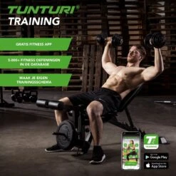 Tunturi UB60 Halterbank Verstelbaar - Fitnessbank Belastbaar Tot 200kg - Trainingsbank, Buikspierbank & Leg Extension In één -Tunturi 1200x1200 151