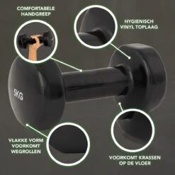 Tunturi Dumbbell Set - 2 X 5,0 Kg - Vinyl - Zwart - Incl. Gratis Fitness App 19 Tunturi Dumbbell Set - 2 X 5,0 Kg - Vinyl - Zwart - Incl. Gratis Fitness App -Tunturi 1200x1200 162