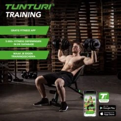 Tunturi UB20 Utility Fitnessbank - Halterbank - Trainingsbank - Buikspierbank - Verstelbaar - Incl. Gratis Tunturi Training App -Tunturi 1200x1200 170