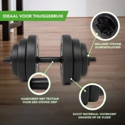 Tunturi Dumbbellset - Halterset - Totaal 15 Kg - Zwart Vinyl - Incl. Gratis Fitness App 12 Tunturi Dumbbellset - Halterset - Totaal 15 Kg - Zwart Vinyl - Incl. Gratis Fitness App -Tunturi 1200x1200 184