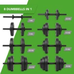 Tunturi Dumbbellset - Halterset - Totaal 15 Kg - Zwart Vinyl - Incl. Gratis Fitness App 14 Tunturi Dumbbellset - Halterset - Totaal 15 Kg - Zwart Vinyl - Incl. Gratis Fitness App -Tunturi 1200x1200 185