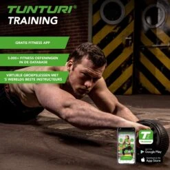Tunturi AB Roller- Buikspiertrainer - Trainingswiel - Met NBR Kniemat - Incl. Gratis Fitness App -Tunturi 1200x1200 227