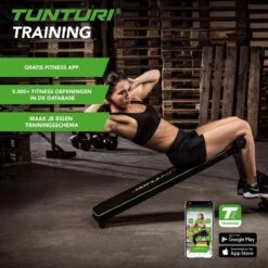 Tunturi AB20 Fitnessbank - Trainingsbank - Buikspierbank - Verstelbaar - Kleur: Zwart - Incl. Gratis Tunturi Training App -Tunturi 1200x1200 230
