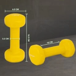 Tunturi Dumbbell Set - 2 X 1,5 Kg - Vinyl - Geel - Incl. Gratis Fitness App -Tunturi 1200x1200 35