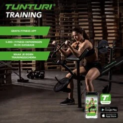 Tunturi WB40 Halterbank - Fitnessbank - Trainingsbank - Bankdrukbank - Thuis Sporten - Leg Extension - Bicep Curls - Incl. Gratis Fitness App -Tunturi 1200x1200 38