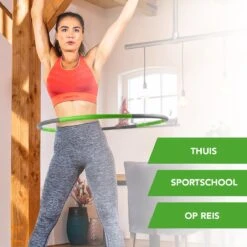 Tunturi Fitness Hoelahoep - Fitness Hoepel - Fitness Hulahoop - 1,8 Kg - Groen/Grijs - Incl. Gratis Fitness App -Tunturi 1200x1200 89