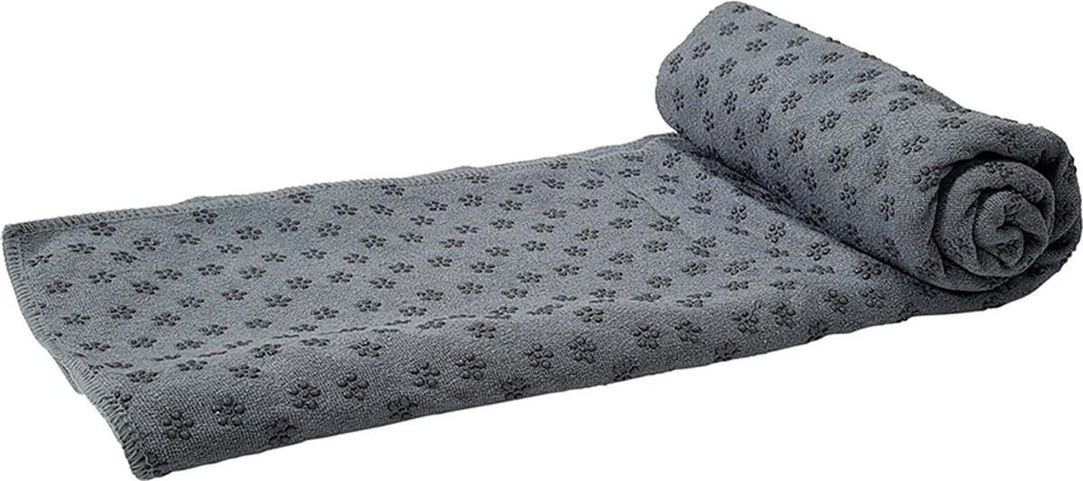 Tunturi Silicone Yoga Handdoek Met Anti Slip - Incl. Draagtas - Grijs 7 Tunturi Silicone Yoga Handdoek Met Anti Slip - Incl. Draagtas - Grijs - Afbeelding 5