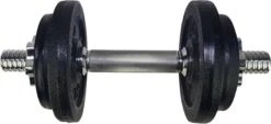 Tunturi Gewichten Gietijzer Totaal 10kg - Halterset Met Schroefsluiting - Dumbbell Set - 1 Halterstang - 30mm - Incl. Gratis Fitness App -Tunturi 1200x547