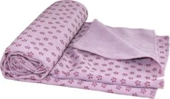 Tunturi Silicone Yoga Handdoek Met Anti Slip - Incl. Draagtas - Roze