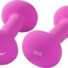 Tunturi Dumbbell Set - 2 X 3,0 Kg - Neopreen - Fluor Paars - Incl. Gratis Fitness App -Tunturi 1200x707 1