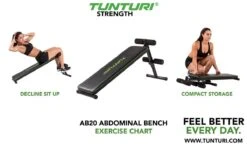 Tunturi AB20 Fitnessbank - Trainingsbank - Buikspierbank - Verstelbaar - Kleur: Zwart - Incl. Gratis Tunturi Training App -Tunturi 1200x720 1