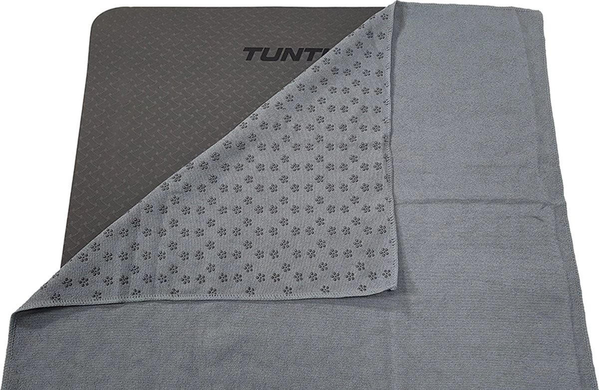 Tunturi Silicone Yoga Handdoek Met Anti Slip - Incl. Draagtas - Grijs 13 Tunturi Silicone Yoga Handdoek Met Anti Slip - Incl. Draagtas - Grijs - Afbeelding 11