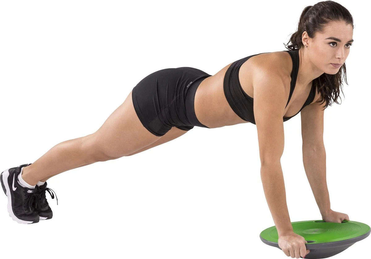 Tunturi Balans Bord - Balance Board - Met Handgrepen - Groen/Zwart - Incl. Gratis Fitness App 4 Tunturi Balans Bord - Balance Board - Met Handgrepen - Groen/Zwart - Incl. Gratis Fitness App - Afbeelding 2