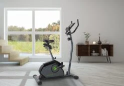 Tunturi Cardio Fit B40 Hometrainer - Fitnessfiets Met Lage Instap - 8 Weerstandsniveaus - Voorzien Van Tablethouder En Transportwielen -Tunturi 1200x837