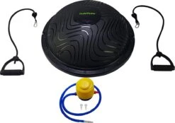 Tunturi Balanstrainer Pro Met Handvatten - Balanskussen Met Resistance Band Set - Balansbal Incl. Meegeleverde Voetpomp - Incl. Gratis Fitness App -Tunturi 1200x846