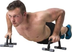 Tunturi Opdruksteunen - Parallettes -Push-up Bar - Push-up Steun - Metaal - Zwart -Tunturi 1200x869