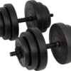 Tunturi Gewichten - Halterset - Dumbbell Set - 2 Stuks - Totaal 28kg - Zwart - Vinyl - Incl. Gratis Fitness App -Tunturi 1200x896