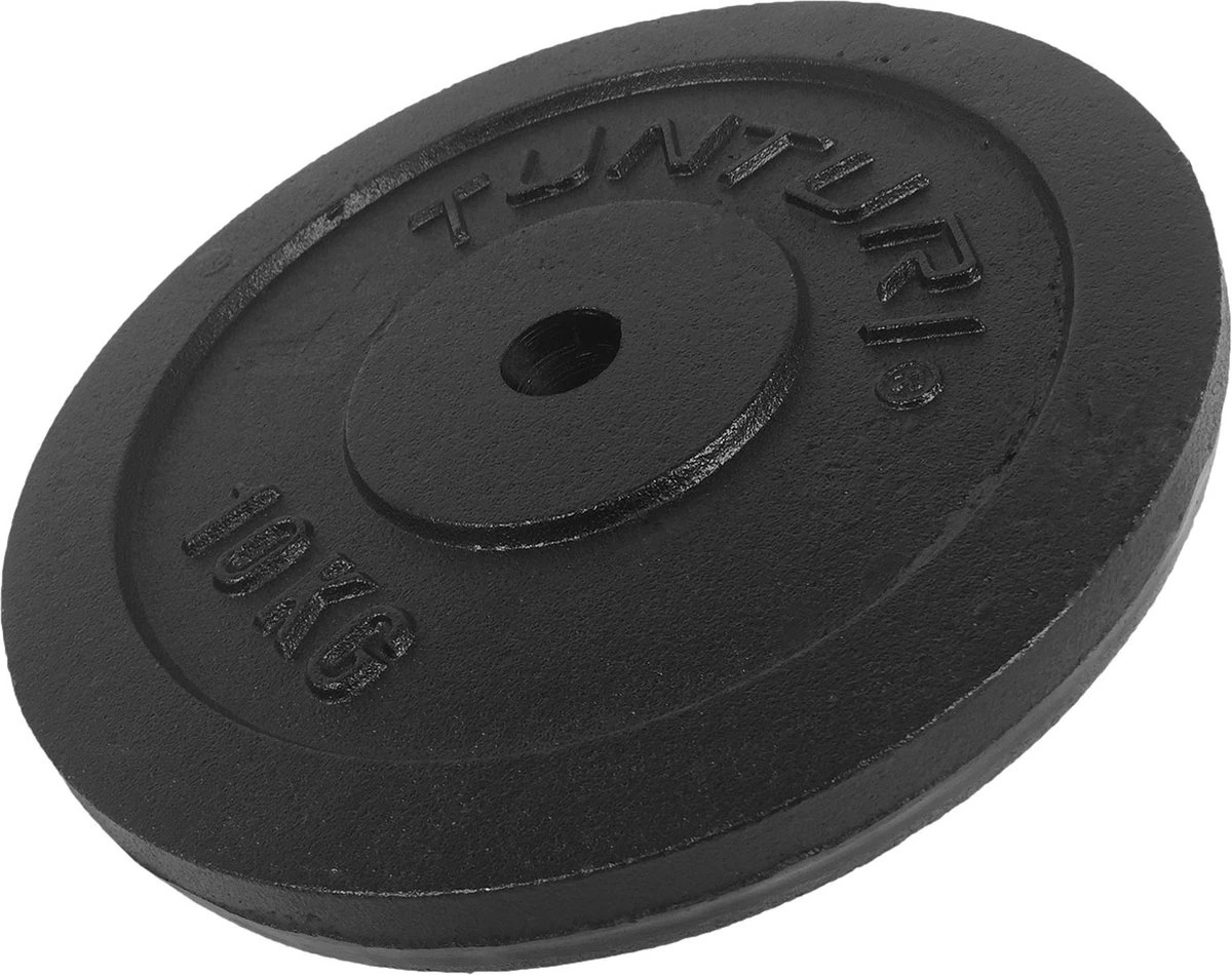 Tunturi Halterschijf - Halter Gewichten - 1 X 10 Kg - Ø 30 Mm - Gietijzer - Incl. Gratis Fitness App 3 Tunturi Halterschijf - Halter Gewichten - 1 X 10 Kg - Ø 30 Mm - Gietijzer - Incl. Gratis Fitness App