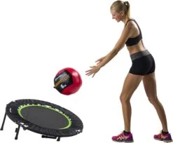Tunturi Fitness Trampoline - Mini Trampoline - Opvouwbaar - 104cm Springoppervlak - Inclusief Beschermrand & Handgrip - Incl. Gratis Fitnessapp -Tunturi 1200x990 1