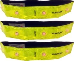 Tunturi Reflectiebanden - Hardlooplampjes Met Reflectie - Incl Batterijen - Set Van 3