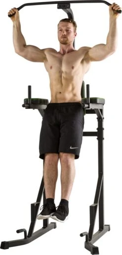 Tunturi PT20 Power Tower - Pull Up Station - Dip Station - Sit Up - Bankdrukken - Incl. Gratis Fitness App -Tunturi 575x1200