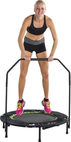 Tunturi Fitness Trampoline - Mini Trampoline - Opvouwbaar - 104cm Springoppervlak - Inclusief Beschermrand & Handgrip - Incl. Gratis Fitnessapp -Tunturi 602x1200 1