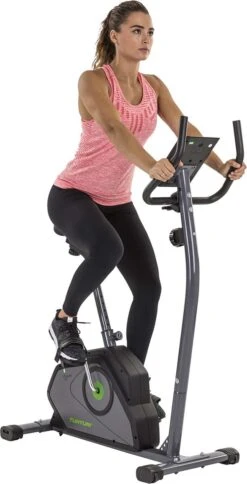 Tunturi Cardio Fit B40 Hometrainer - Fitnessfiets Met Lage Instap - 8 Weerstandsniveaus - Voorzien Van Tablethouder En Transportwielen -Tunturi 612x1200