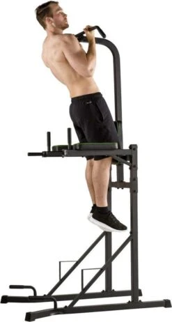 Tunturi PT20 Power Tower - Pull Up Station - Dip Station - Sit Up - Bankdrukken - Incl. Gratis Fitness App -Tunturi 642x1200
