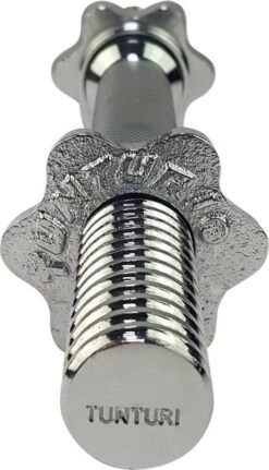 Tunturi Gewichten Gietijzer Totaal 20kg - Halterset Met Schroefsluiting - Dumbbell Set - 2 Halterstangen - 30mm - Incl. Gratis Fitness App -Tunturi 687x1200 1