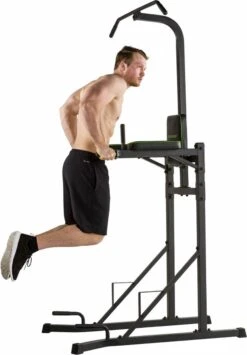 Tunturi PT20 Power Tower - Pull Up Station - Dip Station - Sit Up - Bankdrukken - Incl. Gratis Fitness App -Tunturi 836x1200
