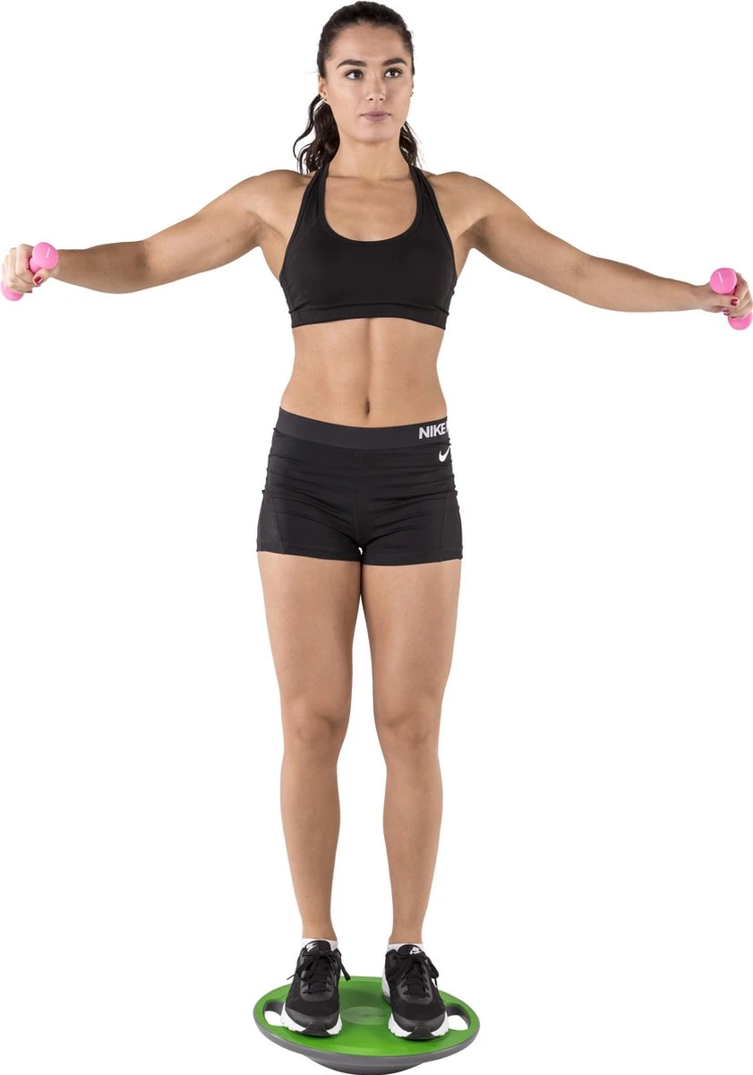 Tunturi Balans Bord - Balance Board - Met Handgrepen - Groen/Zwart - Incl. Gratis Fitness App 5 Tunturi Balans Bord - Balance Board - Met Handgrepen - Groen/Zwart - Incl. Gratis Fitness App - Afbeelding 3