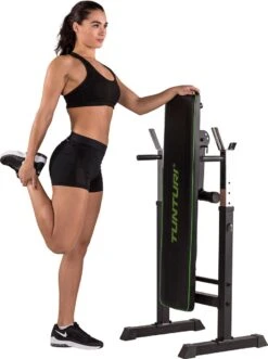 Tunturi WB20 Halterbank - Fitnessbank - Trainingsbank - Utility Bench - Opklapbaar - Bankdrukbank - Kleur: Zwart -Tunturi 895x1200 1